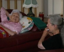 Randi at a bedside visit